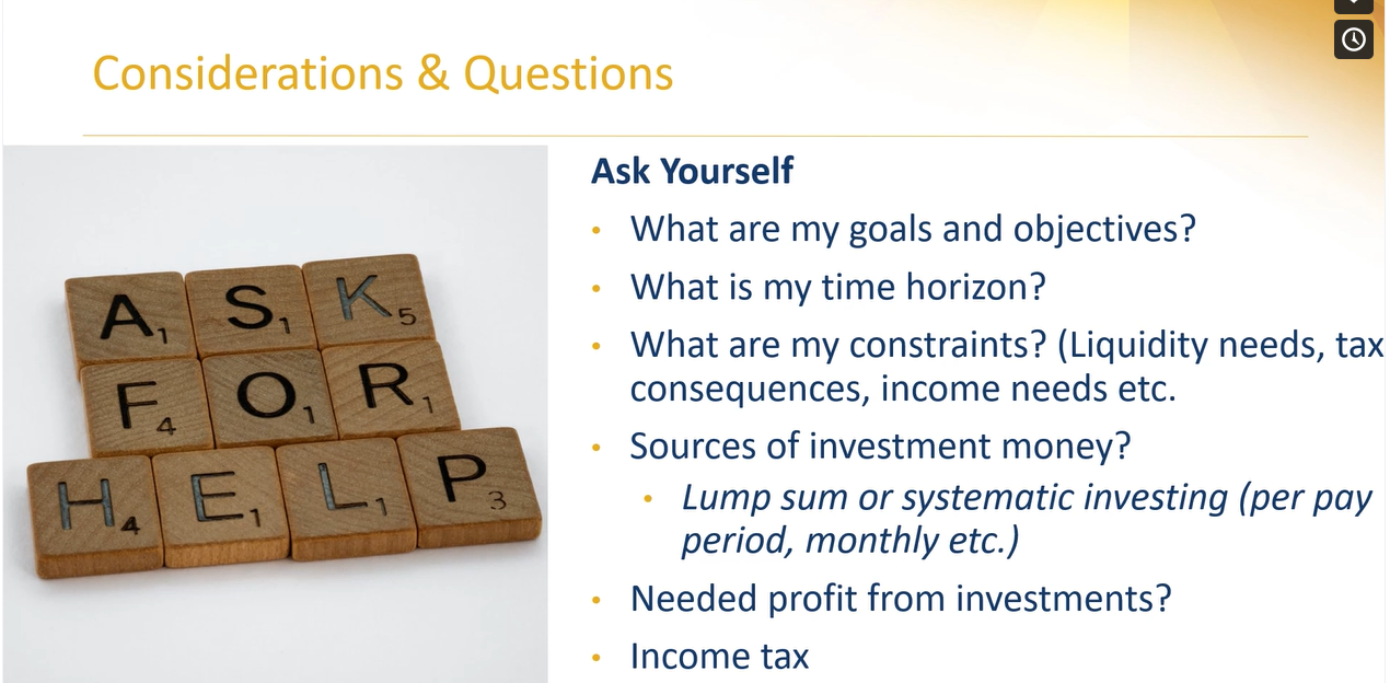 Investment Planning - Setting Investment Goals