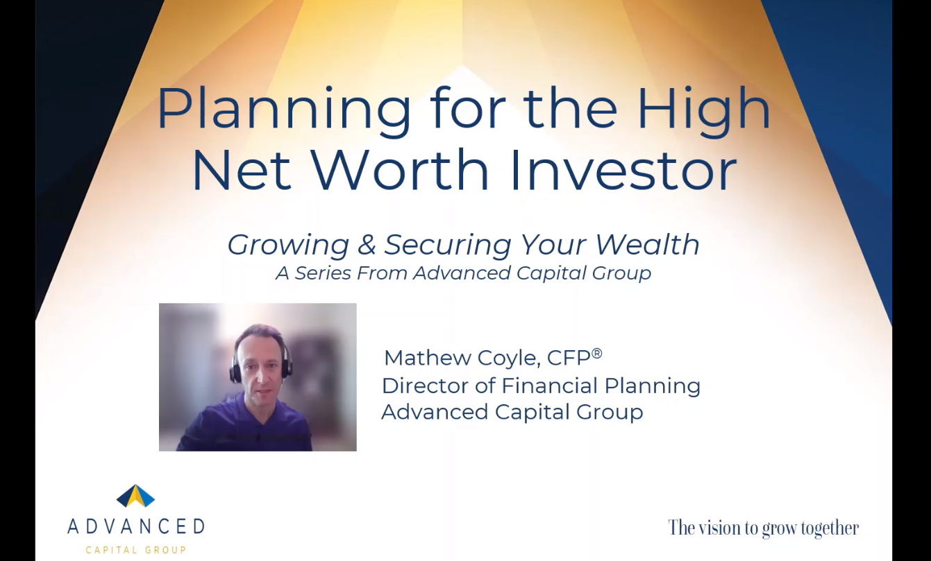 The High Net Worth Investor, A Special Series Part 1
